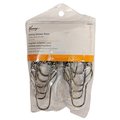 Jacent Kenney Chrome Silver Metal Shower Curtain Rings 12 pk KN61100V2